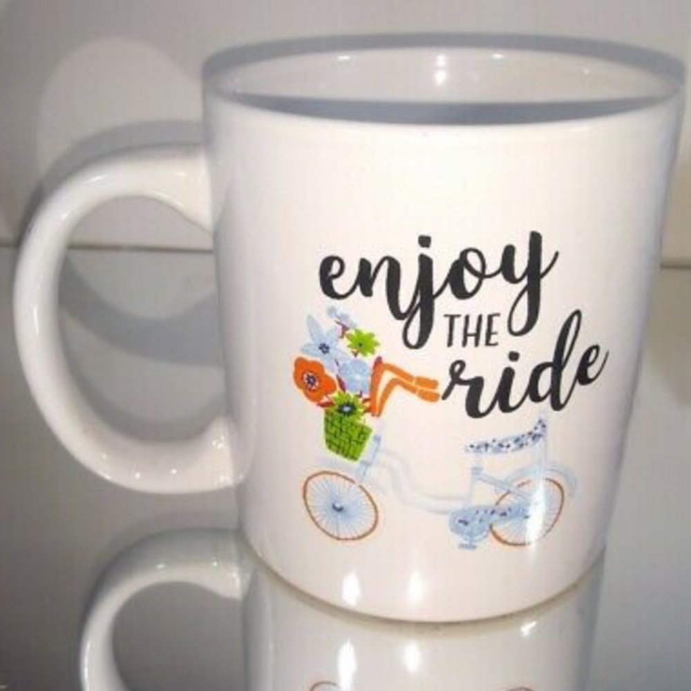 ENJOY THE RIDE Inspirational Coffee Tea Mug